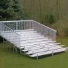 Jaypro Sports Bleacher - 15' (10 Row - Single Foot Plank With Guard Rail) - Enclosed
