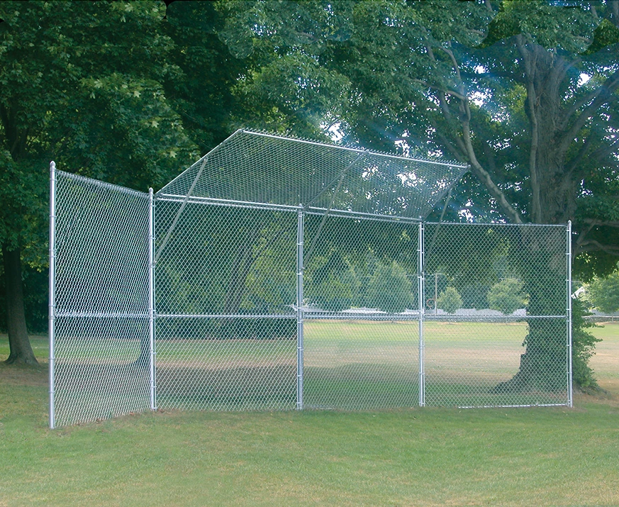 Jaypro Sports Backstop Fence (4 Panel, 2 Center Overhang) - Permanent 3 Jaypro Sports Backstop Fence (4 Panel, 2 Center Overhang) - Permanent