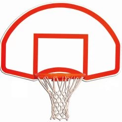 Gared Rear-Mount Fan-Shape Marked Steel Basketball Backboard