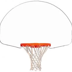 Gared Rear-Mount Fan-Shape Unmarked Steel Basketball Backboard