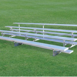 Jaypro Sports Bleacher - 15' (4 Row - Single Foot Plank) - All Aluminum