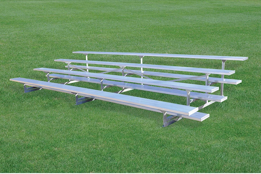 Jaypro Sports Bleacher - 15' (4 Row - Single Foot Plank) - All Aluminum 3 Jaypro Sports Bleacher - 15' (4 Row - Single Foot Plank) - All Aluminum