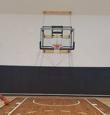 Gared Basketball Corner Mount Stationary Wall Mount Package With Glass Board And Manual Height Adjuster, 4' - 6' Length 4 Gared Basketball Corner Mount Stationary Wall Mount Package With Glass Board And Manual Height Adjuster, 4' - 6' Length