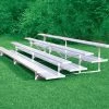 Jaypro Sports Bleacher - 15' (4 Row - Double Foot Plank) - All Aluminum