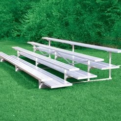 Jaypro Sports Bleacher - 15' (4 Row - Double Foot Plank) - All Aluminum
