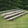 Jaypro Sports Bleacher - 15' (4 Row - Single Foot Plank) - Standard, Outdoor - Powder Coated