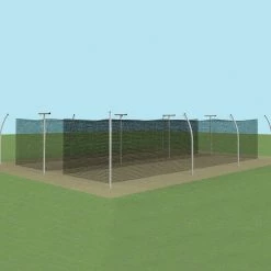 Jaypro Sports Batting Tunnel Frame - Professional Outdoor (55') - Tandem Baseball