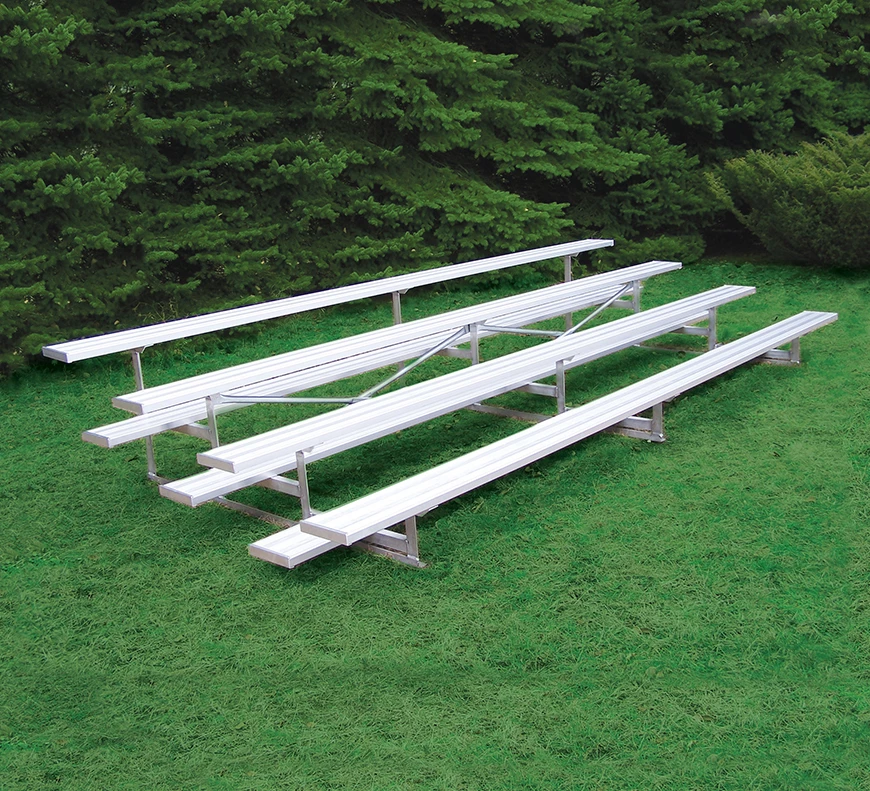Jaypro Sports Bleacher - 15' (4 Row - Single Foot Plank) - All Aluminum 4 Jaypro Sports Bleacher - 15' (4 Row - Single Foot Plank) - All Aluminum
