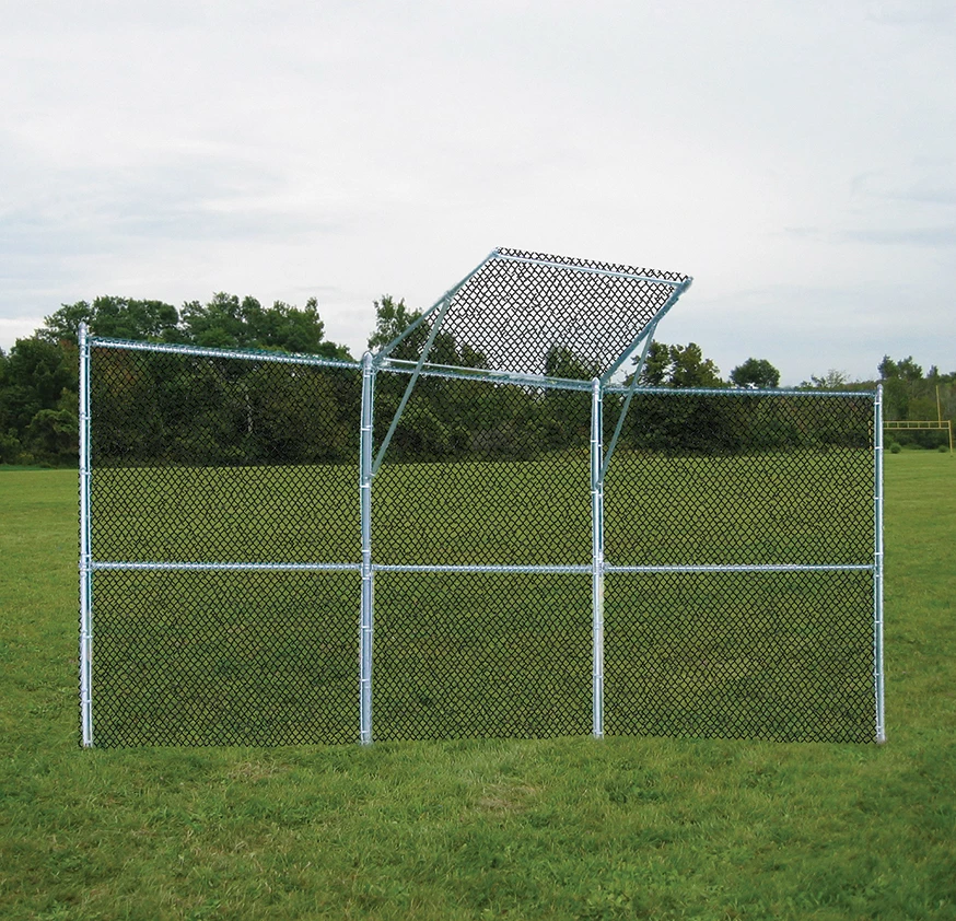 Jaypro Sports Backstop Fence (3 Panel, 1 Center Overhang) - Permanent 3 Jaypro Sports Backstop Fence (3 Panel, 1 Center Overhang) - Permanent