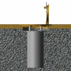 Jaypro Sports Floor Sleeves With Brass Cover (2-3/8