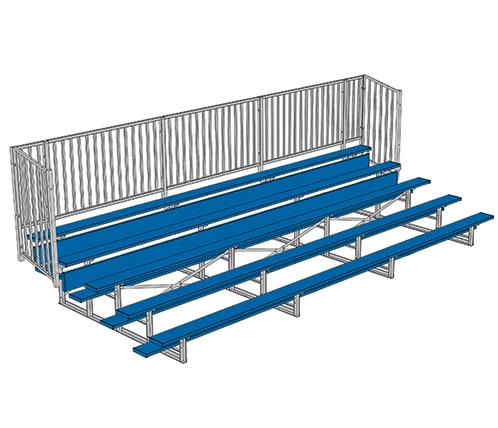 Jaypro Sports Bleacher - 21' (5 Row - Single Foot Plank With Guard Rai) - Enclosed - Powder Coated 3 Jaypro Sports Bleacher - 21' (5 Row - Single Foot Plank With Guard Rai) - Enclosed - Powder Coated