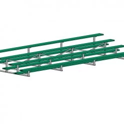 Jaypro Sports Bleacher - 21' (4 Row - Single Foot Plank) - Standard, Outdoor - Powder Coated