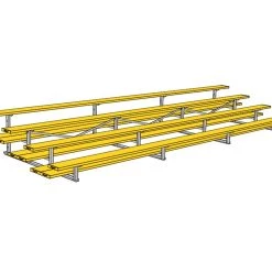 Jaypro Sports Bleacher - 21' (4 Row - Double Foot Plank) - All Aluminum - Powder Coated 9 Jaypro Sports Bleacher - 21' (4 Row - Double Foot Plank) - All Aluminum - Powder Coated