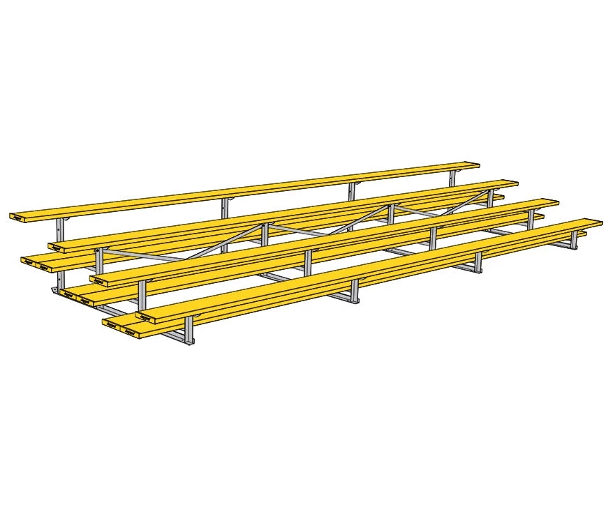 Jaypro Sports Bleacher - 21' (4 Row - Double Foot Plank) - All Aluminum - Powder Coated 6 Jaypro Sports Bleacher - 21' (4 Row - Double Foot Plank) - All Aluminum - Powder Coated