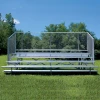 Jaypro Sports Bleacher - 15' (5 Row - Single Foot Plank With Chain Link Rail) - Enclosed (Powder Coated) 2 Jaypro Sports Bleacher - 15' (5 Row - Single Foot Plank With Chain Link Rail) - Enclosed (Powder Coated)