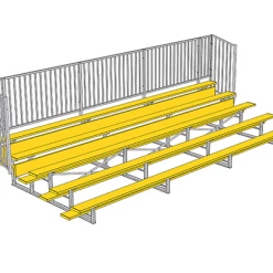 Jaypro Sports Bleacher - 21' (5 Row - Single Foot Plank With Guard Rai) - Enclosed - Powder Coated 8 Jaypro Sports Bleacher - 21' (5 Row - Single Foot Plank With Guard Rai) - Enclosed - Powder Coated