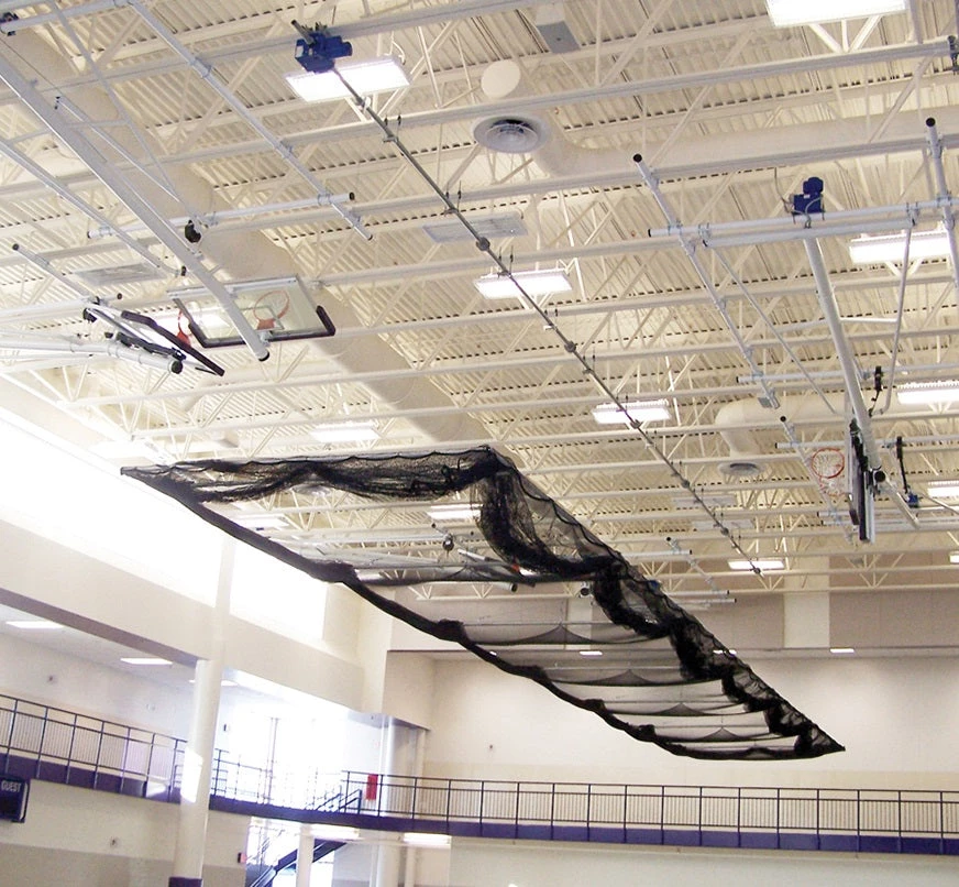 Jaypro Sports Batting Cages - Ceiling Suspended, Retractable (70'L X 12'W X 11'H) - (1-3/4" Mesh - Baseball) (Black) 4 Jaypro Sports Batting Cages - Ceiling Suspended, Retractable (70'L X 12'W X 11'H) - (1-3/4" Mesh - Baseball) (Black)