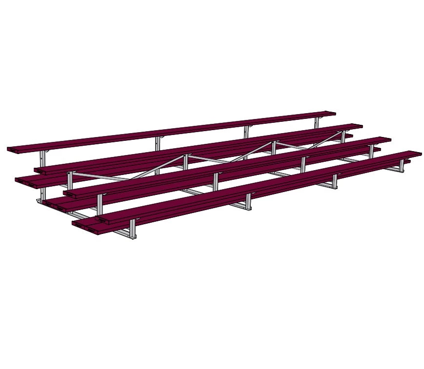 Jaypro Sports Bleacher - 21' (4 Row - Double Foot Plank) - All Aluminum - Powder Coated 5 Jaypro Sports Bleacher - 21' (4 Row - Double Foot Plank) - All Aluminum - Powder Coated
