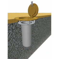 Jaypro Sports Floor Sleeves With Chrome Cover (2-3/8