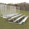Jaypro Sports Bleacher - 15' (5 Row - Single Foot Plank, With Guard Rail) - Enclosed - Powder Coated