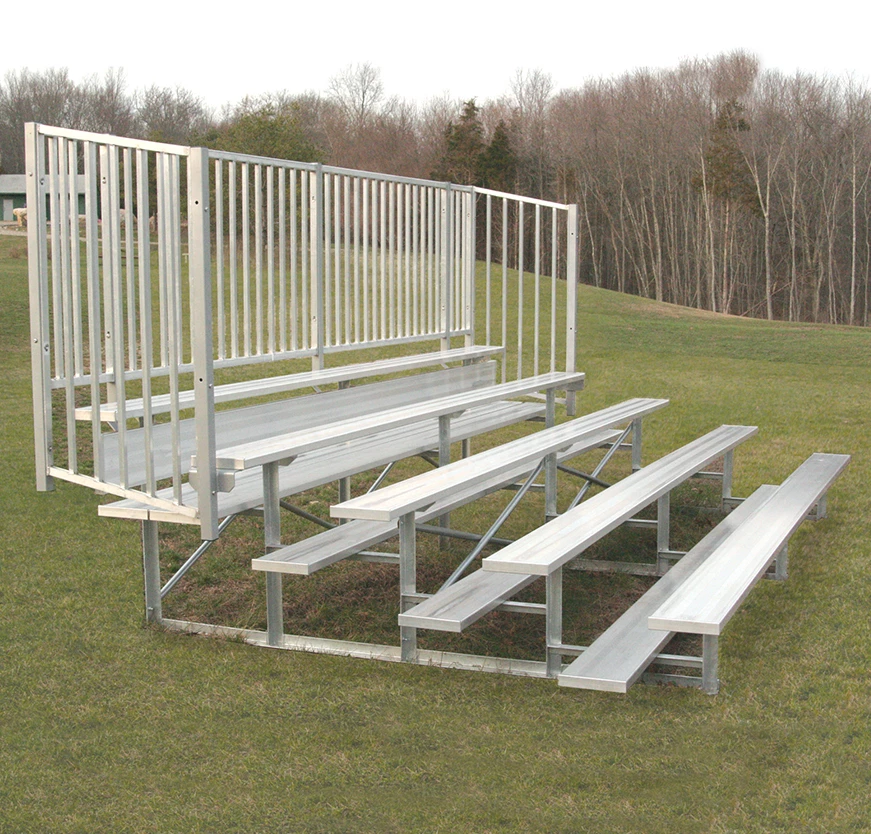 Jaypro Sports Bleacher - 15' (5 Row - Single Foot Plank, With Guard Rail) - Enclosed - Powder Coated 3 Jaypro Sports Bleacher - 15' (5 Row - Single Foot Plank, With Guard Rail) - Enclosed - Powder Coated