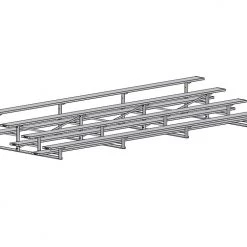 Jaypro Sports Bleacher - 21' (4 Row - Single Foot Plank) - Standard, Outdoor