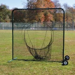 Jaypro Sports Batting Practice Screen - 7'H X 7'W - Portable - Soft Toss (Black)