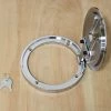 Gared 6-1/4" Hinged Locking Chrome Cover Plate