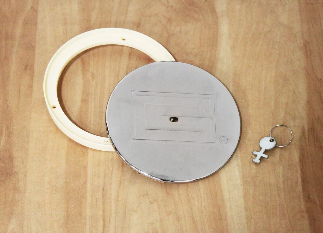 Gared 6-1/4" Swivel Locking Chrome Cover Plate 4 Gared 6-1/4" Swivel Locking Chrome Cover Plate