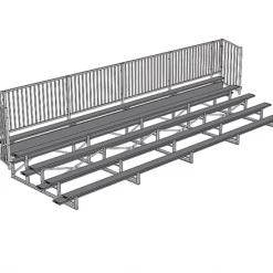 Jaypro Sports Bleacher - 27' (5 Row - Single Foot Plank With Guard Rail) - Enclosed - Powder Coated 8 Jaypro Sports Bleacher - 27' (5 Row - Single Foot Plank With Guard Rail) - Enclosed - Powder Coated