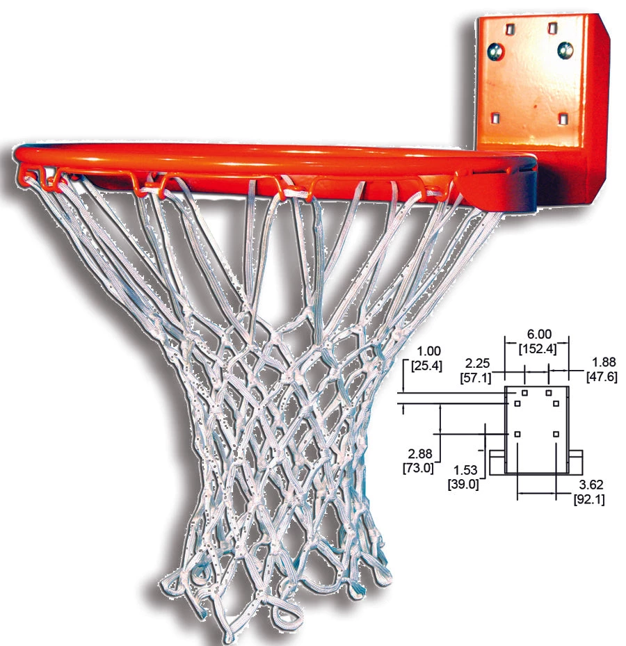 Gared Rear-Mount Institutional Fixed Basketball Rim 3 Gared Rear-Mount Institutional Fixed Basketball Rim
