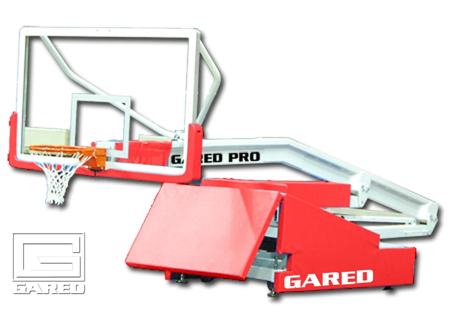 Gared Pro S Spring-Lift Portable Basketball Backstop With Wheel Lift, 10' 8" Boom 5 Gared Pro S Spring-Lift Portable Basketball Backstop With Wheel Lift, 10' 8" Boom