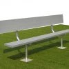 Gared Spectator 7' 6" Surface Mount Bench With Back