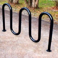 Gared Spectator Powdercoated Looped Bike Rack, 5' 3"