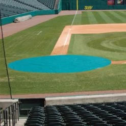 Trigon Sports Baseball Light Duty Spot Cover Set Green PE - 26', 20', & 3 - 10' Square