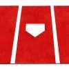 Trigon Sports Pro Turf Home Plate Mat - 6'X12' Red Baseball