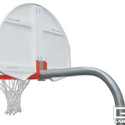 Gared Basketball Economy Playground 3-1/2" O.D. Unbraced Rear-Mount Gooseneck Post