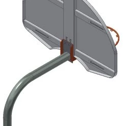 Gared Basketball Economy Playground 3-1/2" O.D. Unbraced Rear-Mount Gooseneck Post