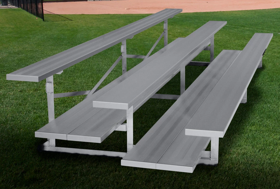 Gared Spectator Stationary 15' Low Rise Bleacher, 3 Row, Double Foot Plank 3 Gared Spectator Stationary 15' Low Rise Bleacher, 3 Row, Double Foot Plank