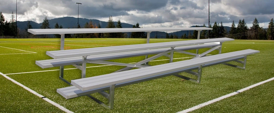 Gared Spectator Stationary 7' 6" Bleacher, 3 Row 3 Gared Spectator Stationary 7' 6" Bleacher, 3 Row