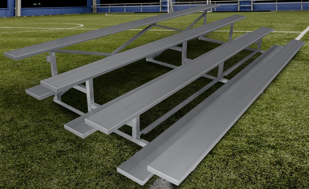 Gared Spectator Stationary 15' Low Rise Bleacher, 4 Row Double Foot Plank 3 Gared Spectator Stationary 15' Low Rise Bleacher, 4 Row Double Foot Plank