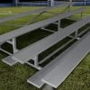 Gared Spectator Stationary 7' 6" Low Rise Bleacher, 4 Row