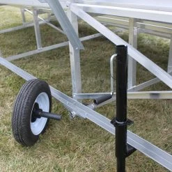 Gared Spectator Transportable 15' Bleacher, 5 Row, Double Foot Plank