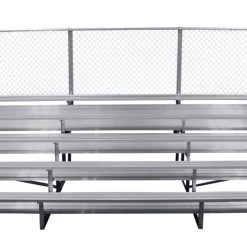 Gared Spectator Stationary 15' Bleacher, 5 Row, Double Foot Plank