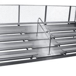 Gared Spectator Stationary 15' Bleacher With Aisle, 5 Row