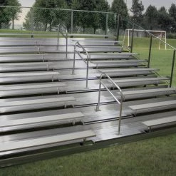 Gared Spectator Stationary 15' Bleacher With Aisle, 8 Row