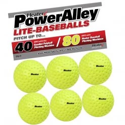 Heater Sports PowerAlley 80 MPH Green Lite Pitching Machine Baseballs