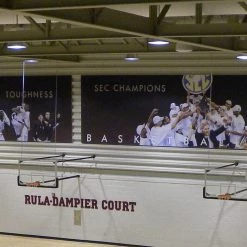 Gared Basketball Direct Mount Stationary Wall Mount Package With Glass Board, 4' - 6' Length