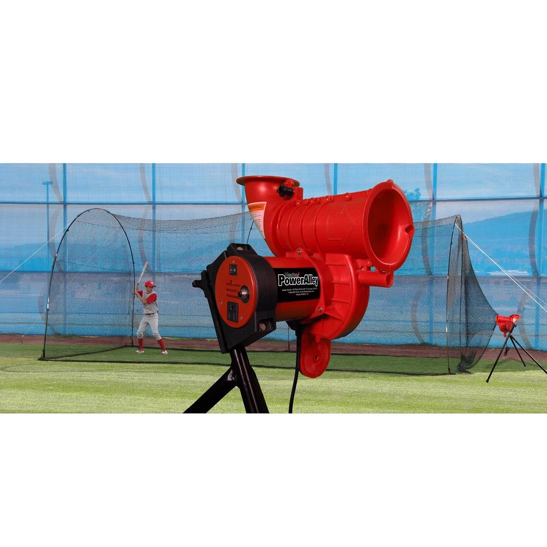 Heater Sports PowerAlley Lite Pitching Machine W/ 22' Batting Cage PA299 3 Heater Sports PowerAlley Lite Pitching Machine W/ 22' Batting Cage PA299