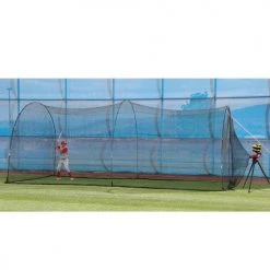 Heater Sports Slider Lite Curveball Pitching Machine W/ PowerAlley 22' Batting Cage SL359